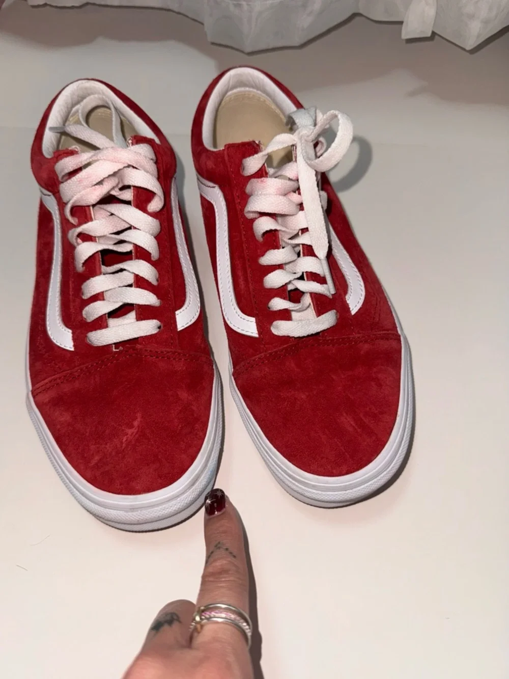 Vans Scooter Red Suede Old Skool Shoe - 8
